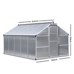 Greenfingers Greenhouse Aluminium Green House Garden Shed Greenhouses 3.02x2.5M - Pet And Farm 