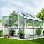 Greenfingers Greenhouse Aluminium Green House Garden Shed Greenhouses 3.08x2.5M - Pet And Farm 