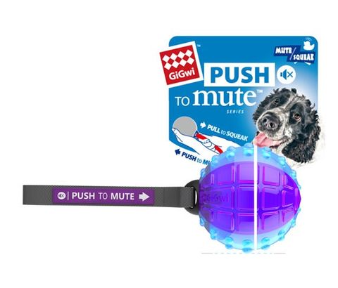 Gigwi Dog Push To Mute Transparent Squeak Toy - Pet And Farm 