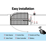 LockMaster 600KG Swing Gate Opener Auto Solar Power Electric Kit Remote Control - Pet And Farm 