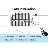 LockMaster Swing Gate Opener 40W Auto Solar Power Electric Remote Control 600KG - Pet And Farm 