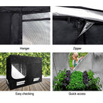 Greenfingers Hydroponics Grow Tent Kits Hydroponic Grow System 2.4m x 1.2m x 2m 600D Oxford - Pet And Farm 
