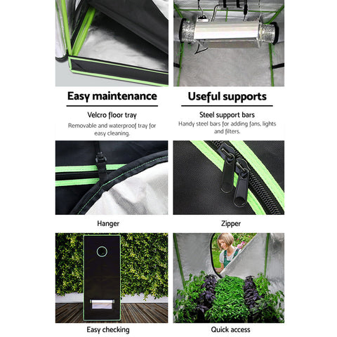 Green Fingers Grow Tent 60x60x140CM Hydroponics Kit Indoor Plant Room – Pet And Farm