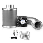 Greenfingers Hydroponics Grow Tent Ventilation Kit Vent Fan Carbon Filter Duct Ducting 4 inch - Pet And Farm 