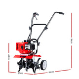 Giantz 72CC Garden Cultivator Tiller Petrol Rotary Hoe 16 Tines Rototiller - Pet And Farm 