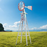 Garden Windmill 4FT 146cm Metal Ornaments Outdoor Decor Ornamental Wind Will - Pet And Farm 