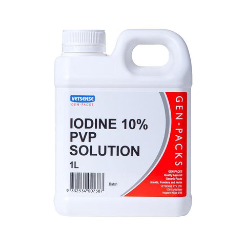 Vetsense Gen-Pack Iodine 10% Pvp Sol 1L - Pet And Farm 