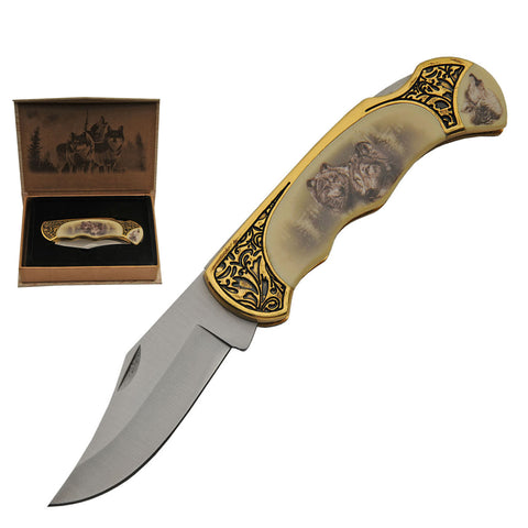 Gold Folding Knife in Gift Box - Pet And Farm 