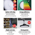Leier LED High Bay Lights Light 200W Industrial Workshop Warehouse Gym BK - Pet And Farm 