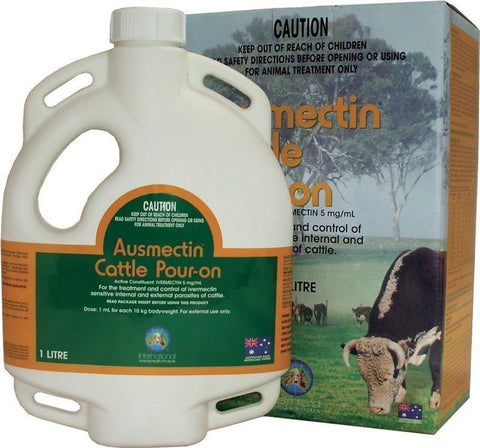 Ausmectin Cattle Pour On 1L - Pet And Farm 