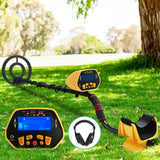 LCD Screen Metal Detector with Headphones - Yellow - Pet And Farm 
