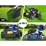 Lawn Mower 19" 175cc Petrol Powered Push Lawnmower 4 Stroke 4-IN-1 - Pet And Farm 