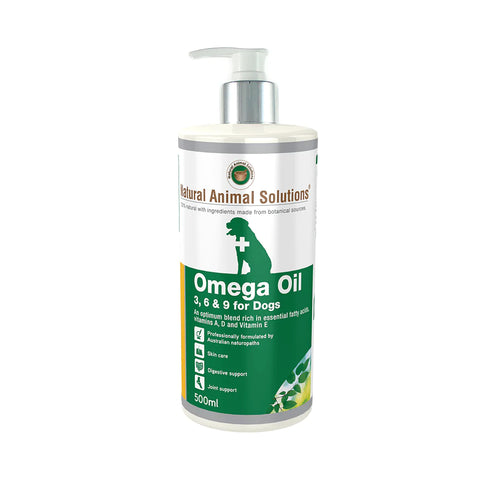 Natural Animal Solutions Omega Oil 3, 6 & 9 for Dogs 500ml - Pet And Farm 