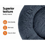 Pet Bed Dog Cat Calming Bed Small 60cm Dark Grey Sleeping Comfy Cave Washable - Pet And Farm 