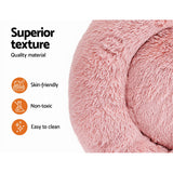 Pet Bed Dog Cat Calming Bed Small 60cm Pink Sleeping Comfy Cave Washable - Pet And Farm 