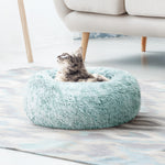 Pet Bed Dog Cat Calming Bed Small 60cm Teal Sleeping Comfy Cave Washable - Pet And Farm 
