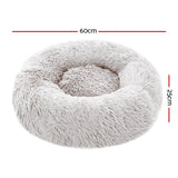 Pet Bed Dog Cat Calming Bed Small 60cm White Sleeping Comfy Cave Washable - Pet And Farm 