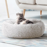 Pet Bed Dog Cat Calming Bed Medium 75cm White Sleeping Comfy Cave Washable - Pet And Farm 