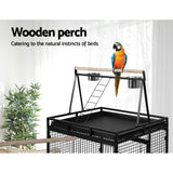 i.Pet Pet Bird Cage with Perch - Black - Pet And Farm 