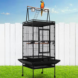 i.Pet Pet Bird Cage with Perch - Black - Pet And Farm 