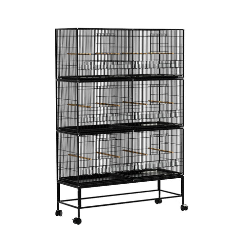 i.Pet Bird Cage Large Aviary Cages Galvanised Parrot Stand Alone Wheels 175cm - Pet And Farm 