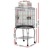 i.Pet Large Bird Cage with Perch - Black - Pet And Farm 