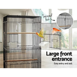 i.Pet Medium Bird Cage with Perch - Black - Pet And Farm 
