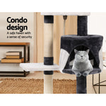 i.Pet Cat Tree 112cm Trees Scratching Post Scratcher Tower Condo House Furniture Wood - Pet And Farm 