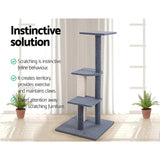 i.Pet Cat Tree 124cm Trees Scratching Post Scratcher Tower Condo House Furniture Wood Steps - Pet And Farm 
