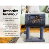 i.Pet Cat Tree Scratching Post Scratcher Tower Condo House Grey 53cm - Pet And Farm 