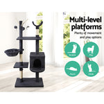 i.Pet Cat Tree 140cm Trees Scratching Post Scratcher Tower Condo House Furniture Wood - Pet And Farm 
