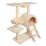 i.Pet Cat Tree Trees Scratching Post Scratcher Condo Tower House Bed Beige 100cm - Pet And Farm 