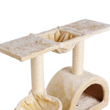 i.Pet Cat Tree Trees Scratching Post Scratcher Condo Tower House Bed Beige 100cm - Pet And Farm 