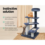 i.Pet Cat Tree 100cm Trees Scratching Post Scratcher Tower Condo House Furniture Wood Steps - Pet And Farm 