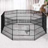i.Pet 24" 8 Panel Pet Dog Playpen Puppy Exercise Cage Enclosure Play Pen Fence - Pet And Farm 