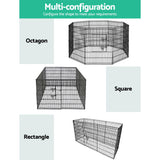i.Pet 36" 8 Panel Pet Dog Playpen Puppy Exercise Cage Enclosure Play Pen Fence - Pet And Farm 
