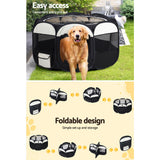 i.Pet Dog Playpen Pet Playpen Enclosure Crate 8 Panel Play Pen Tent Bag Fence Puppy 3XL - Pet And Farm 