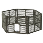 i.Pet Pet Dog Playpen Enclosure 6 Panel Fence Puppy Cage Plastic Play Pen Fold - Pet And Farm 