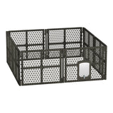 i.Pet Pet Dog Playpen Enclosure 8 Panel Fence Puppy Cage Plastic Play Pen Fold - Pet And Farm 