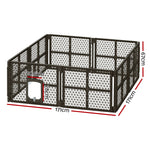 i.Pet Pet Dog Playpen Enclosure 8 Panel Fence Puppy Cage Plastic Play Pen Fold - Pet And Farm 