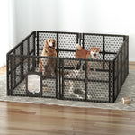 i.Pet Pet Dog Playpen Enclosure 8 Panel Fence Puppy Cage Plastic Play Pen Fold - Pet And Farm 