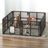 i.Pet Pet Dog Playpen Enclosure 8 Panel Fence Puppy Cage Plastic Play Pen Fold - Pet And Farm 