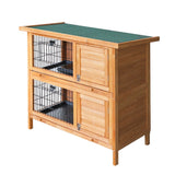 i.Pet Rabbit Hutch 91.5cm x 45cm x 82cm Chicken Coop Large Wooden House Run Cage Pet Bunny - Pet And Farm 