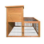 i.Pet Rabbit Hutch Wooden Pet Chicken Coop 100cm Tall - Pet And Farm 