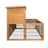 i.Pet Rabbit Hutch Wooden Pet Chicken Coop 100cm Tall - Pet And Farm 