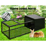 i.Pet Rabbit Cage Hutch Cages Indoor Outdoor Hamster Enclosure Pet Metal Carrier 122CM Length - Pet And Farm 