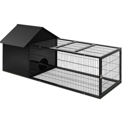 i.Pet Rabbit Cage Hutch Cages Indoor Outdoor Hamster Enclosure Pet Metal Carrier 162CM Length - Pet And Farm 