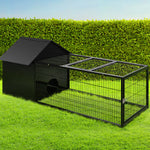 i.Pet Rabbit Cage Hutch Cages Indoor Outdoor Hamster Enclosure Pet Metal Carrier 162CM Length - Pet And Farm 