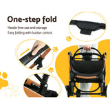 i.Pet Pet Stroller Dog Pram Large Cat Carrier Travel Pushchair Foldable 4 Wheels - Pet And Farm 