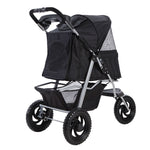 i.Pet Pet Stroller Dog Carrier Foldable Pram Large Black - Pet And Farm 